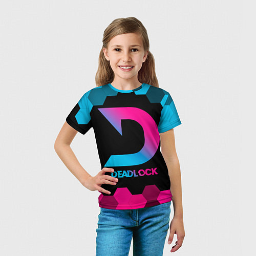 Детская футболка Deadlock - neon gradient / 3D-принт – фото 5