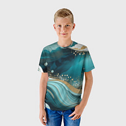 Футболка детская Бирюзовый подводный мир, цвет: 3D-принт — фото 2