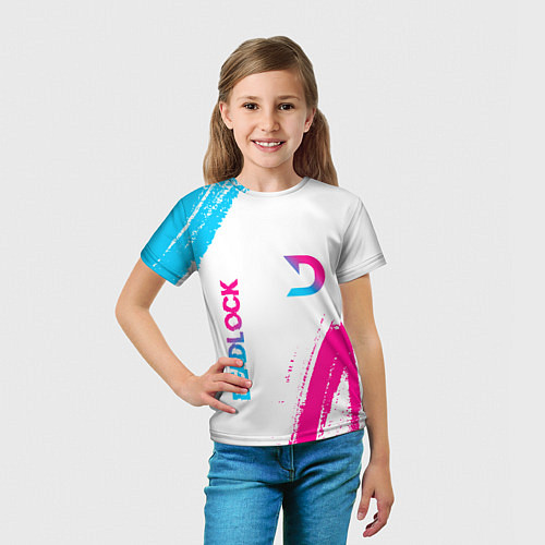Детская футболка Deadlock neon gradient style вертикально / 3D-принт – фото 5