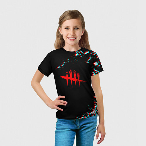 Детская футболка Dead by daylight глитч / 3D-принт – фото 5
