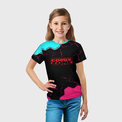 Детская футболка Comix zone hexagon / 3D-принт – фото 5