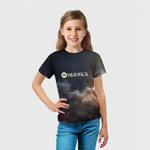Детская футболка Deadlock лого и туман / 3D-принт – фото 5