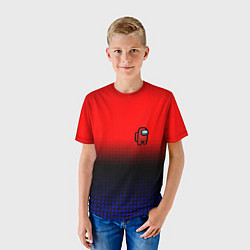 Футболка детская Among us geometry gradient, цвет: 3D-принт — фото 2