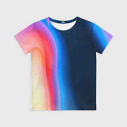Футболка детская Неоновый градиент разводы, цвет: 3D-принт