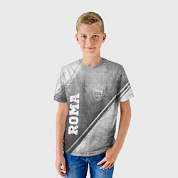 Футболка детская Roma - grey gradient вертикально, цвет: 3D-принт — фото 2