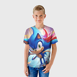 Футболка детская Sonic 1, цвет: 3D-принт — фото 2