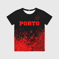 Футболка детская Porto - red gradient посередине, цвет: 3D-принт