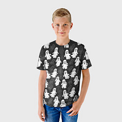 Футболка детская Паттерн с призраками, цвет: 3D-принт — фото 2