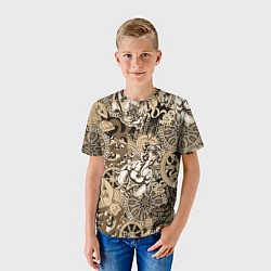 Футболка детская Колесо сансары Будда и Ганеша, цвет: 3D-принт — фото 2