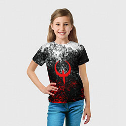 Футболка детская Quake брызги красок, цвет: 3D-принт — фото 2