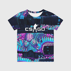 Футболка детская CS GO neon blob, цвет: 3D-принт