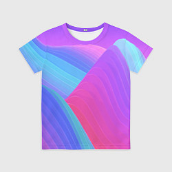 Футболка детская Неоновая геометрия полосы, цвет: 3D-принт