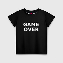 Футболка детская Game over white logo, цвет: 3D-принт