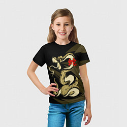 Футболка детская Золотой удав, цвет: 3D-принт — фото 2