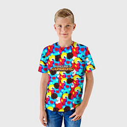 Футболка детская Minecraft пушистики, цвет: 3D-принт — фото 2