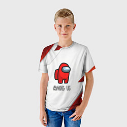 Футболка детская Among us game geometry, цвет: 3D-принт — фото 2