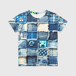 Футболка детская Пэчворк из Minecraft, цвет: 3D-принт