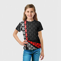 Футболка детская Marshmello pattern, цвет: 3D-принт — фото 2