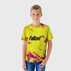 Футболка детская Fallout fire steel, цвет: 3D-принт — фото 2
