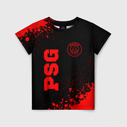 Футболка детская PSG - red gradient вертикально, цвет: 3D-принт