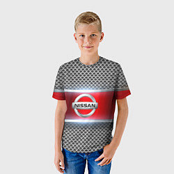 Футболка детская Nissan авто текстура, цвет: 3D-принт — фото 2
