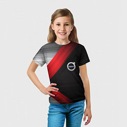 Футболка детская Volvo metal stripes, цвет: 3D-принт — фото 2