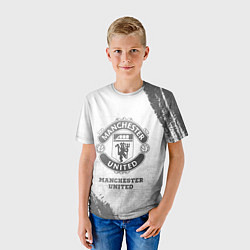 Футболка детская Manchester United - white gradient, цвет: 3D-принт — фото 2