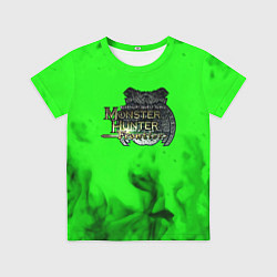 Футболка детская Monster Hunter fire green, цвет: 3D-принт