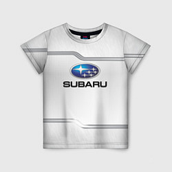 Футболка детская Subaru auto steel metal, цвет: 3D-принт