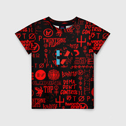 Футболка детская Twenty one pilots pattern rock steel, цвет: 3D-принт