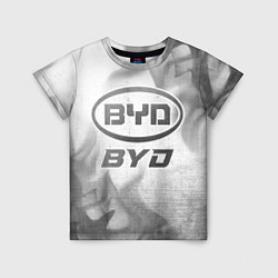 Футболка детская BYD - white gradient, цвет: 3D-принт