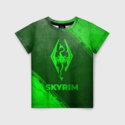 Футболка детская Skyrim - green gradient, цвет: 3D-принт