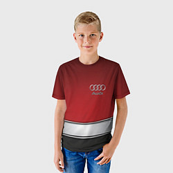 Футболка детская Audi metal car steel, цвет: 3D-принт — фото 2