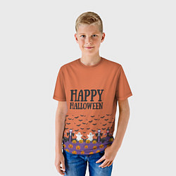 Футболка детская Happy Halloween pattern, цвет: 3D-принт — фото 2