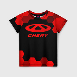 Футболка детская Chery - red gradient, цвет: 3D-принт