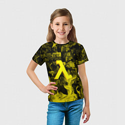 Футболка детская Half life flame game, цвет: 3D-принт — фото 2