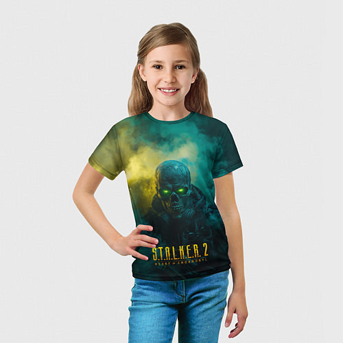 Детская футболка Stalker 2 скелет в форме / 3D-принт – фото 5