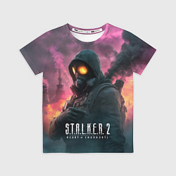 Футболка детская Stalker 2 радиоактивный фон, цвет: 3D-принт