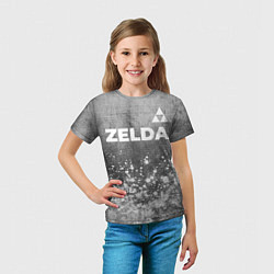 Футболка детская Zelda - grey gradient посередине, цвет: 3D-принт — фото 2