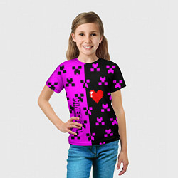 Футболка детская Minecraft love game, цвет: 3D-принт — фото 2