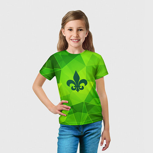Детская футболка Saints Row green poly / 3D-принт – фото 5