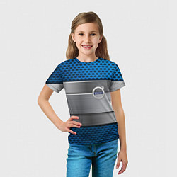 Футболка детская Volvo metal steel, цвет: 3D-принт — фото 2