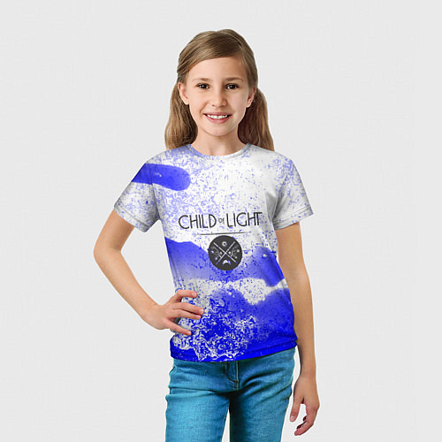 Детская футболка Child of Light брызги красок / 3D-принт – фото 5