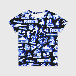 Футболка детская Fortnite neon game steel, цвет: 3D-принт