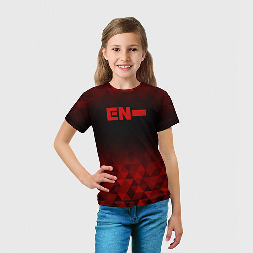 Детская футболка Enhypen red poly / 3D-принт – фото 5