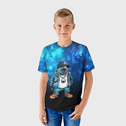 Футболка детская Голубь гангстер, цвет: 3D-принт — фото 2