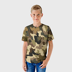 Футболка детская Милитари камуфляж, цвет: 3D-принт — фото 2