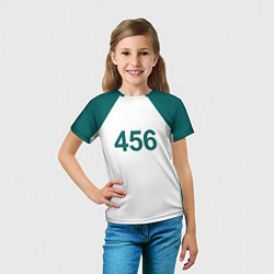 Футболка детская Игра в кальмара 456, цвет: 3D-принт — фото 2