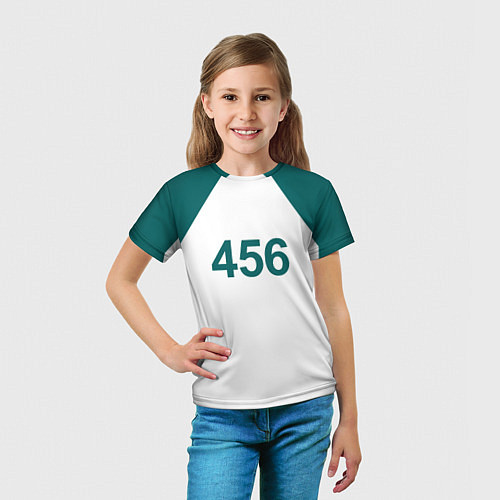 Детская футболка Игра в кальмара 456 / 3D-принт – фото 5