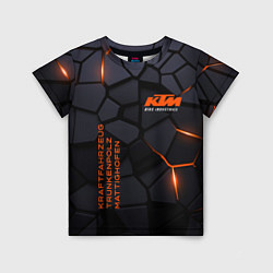 Футболка детская KTM - плиты с эффектом свечения, цвет: 3D-принт